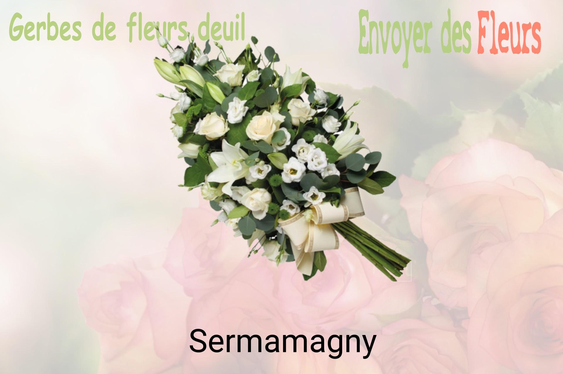 Gerbe de fleurs de deuil livrée à Sermamagny